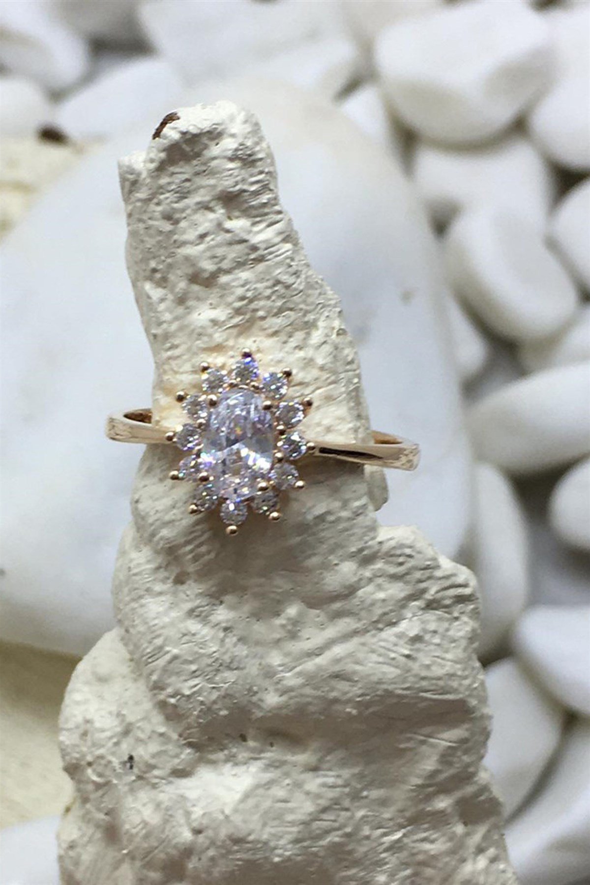 MÜRŞEDEY BEYAZ TOPAZ TEK TAŞ - AK850