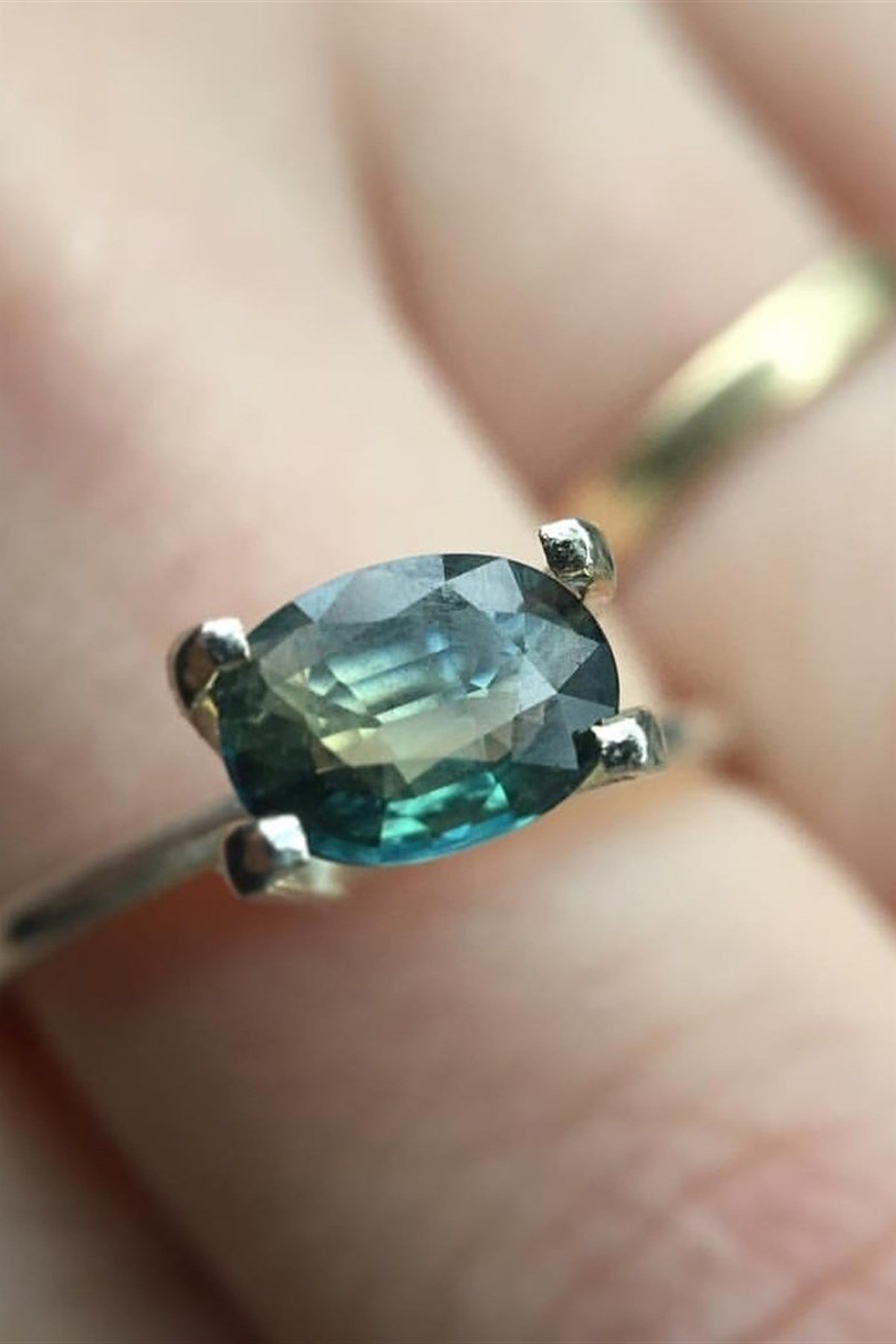 OVAL GREEN TOPAZ YÜZÜK - AK753