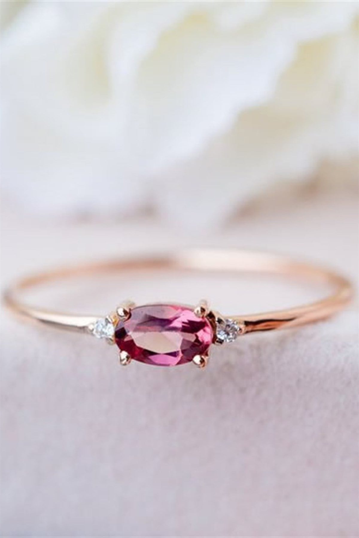 PEMBE TURMALİN YÜZÜK - AK0136