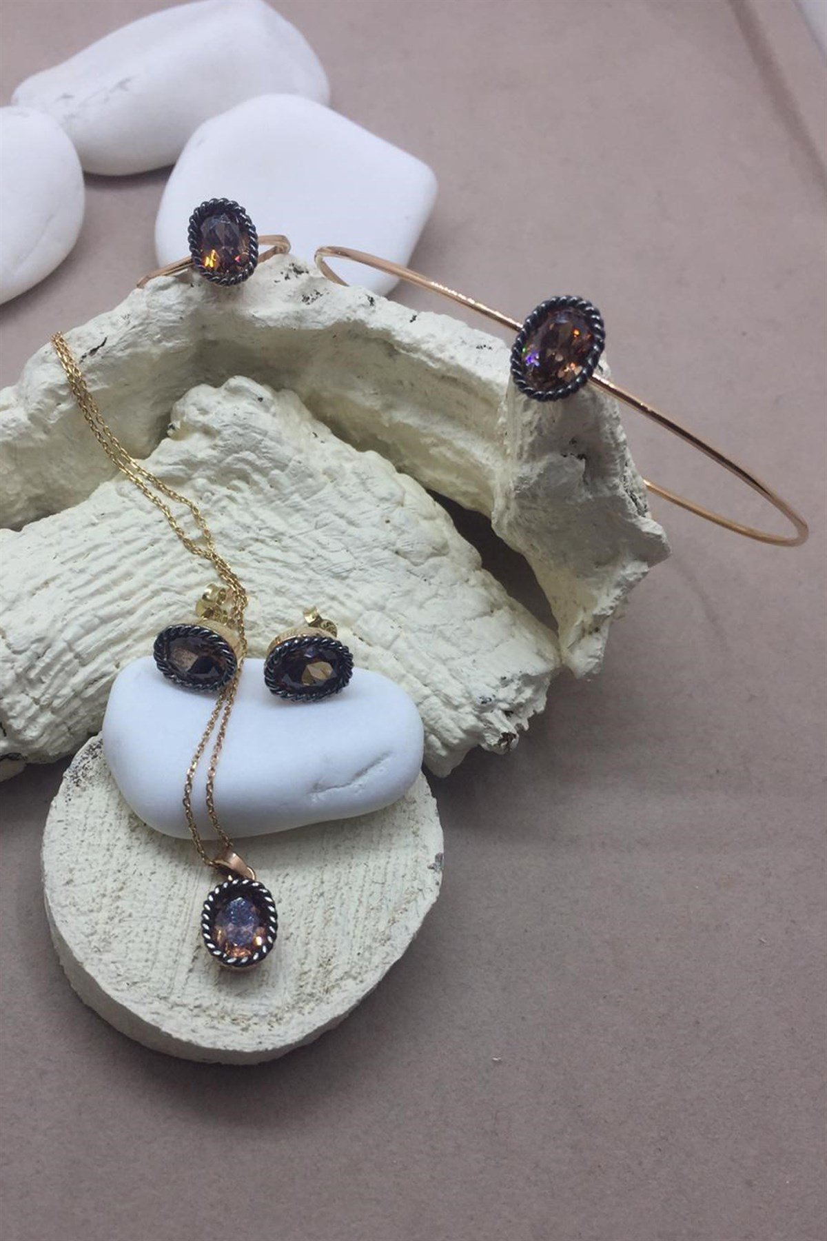 SMOKY QUARTZ SET - AK0700