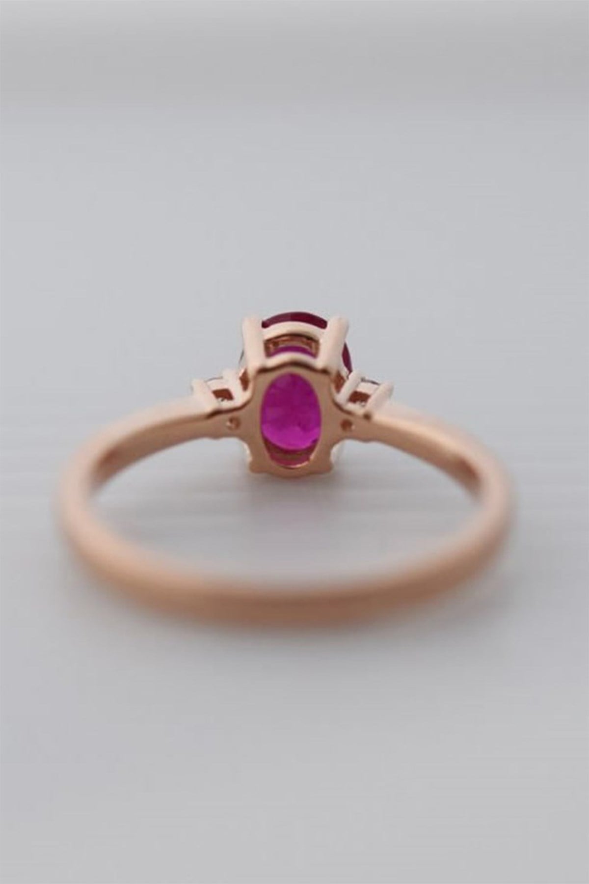 YAKUT&SWAROVSKİ TAŞLI NİŞAN YÜZÜĞÜ - AK0118