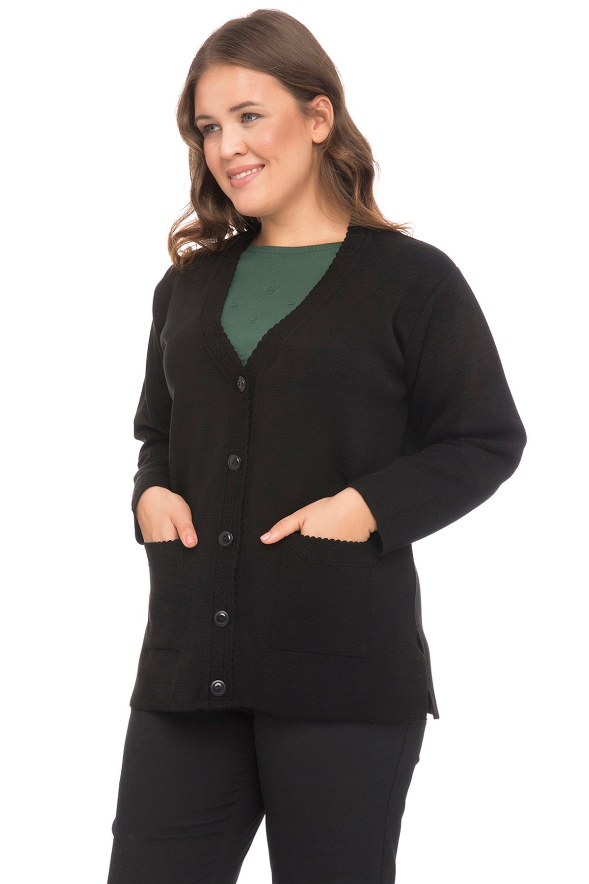 ÇELİK ÖRME DÜĞMELİ HIRKA