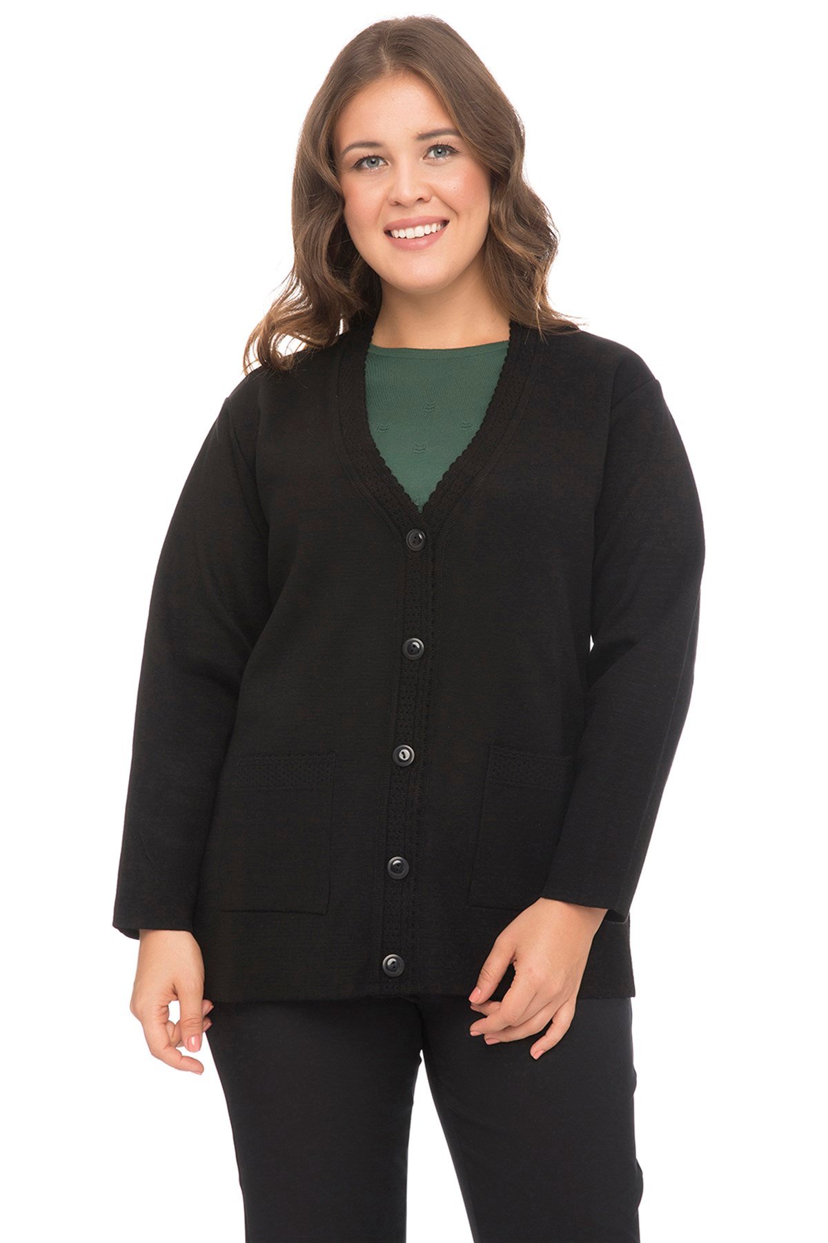 ÇELİK ÖRME DÜĞMELİ HIRKA