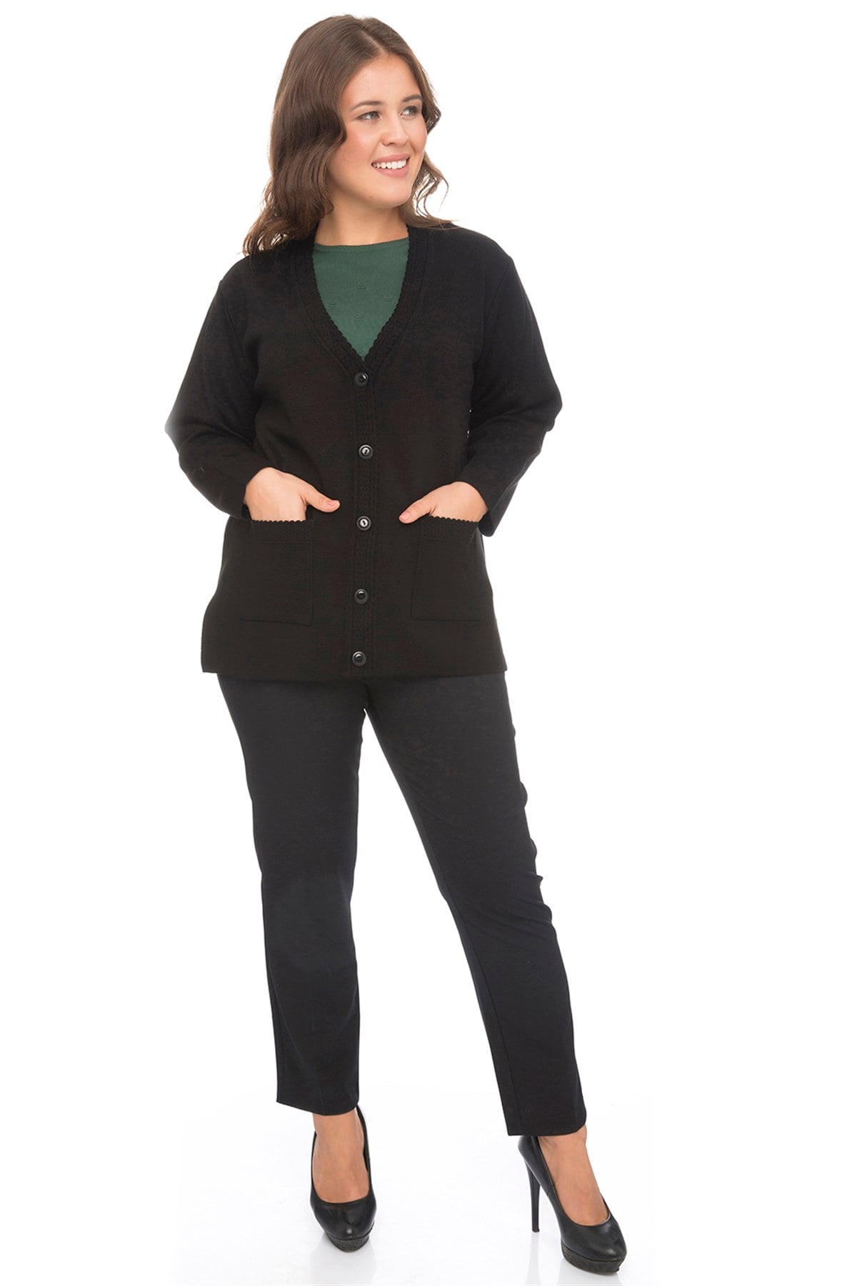 ÇELİK ÖRME DÜĞMELİ HIRKA