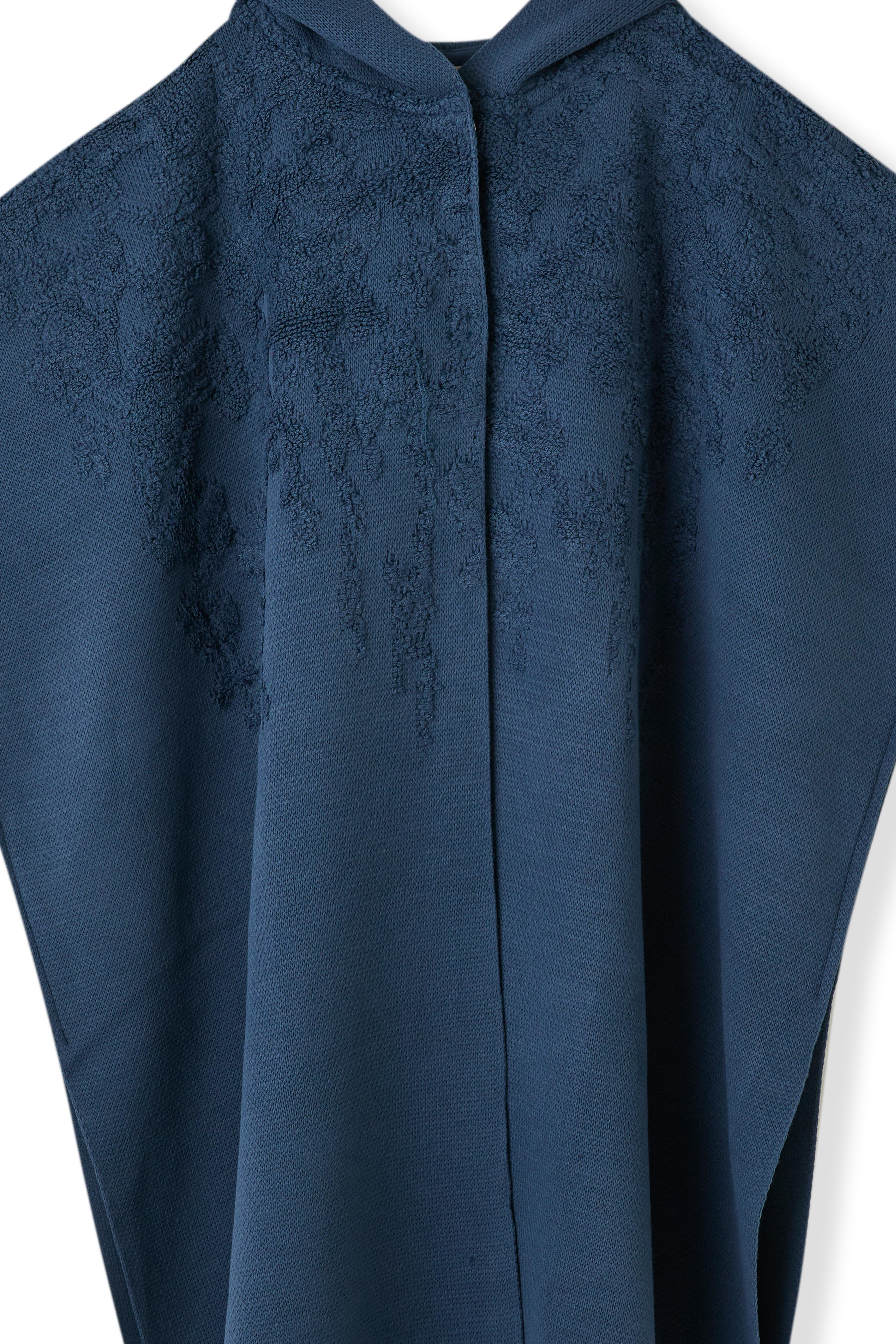 Kadın İndigo Dokulu Örme Panço2023&2024 Sonbahar Kış Koleksiyonu 