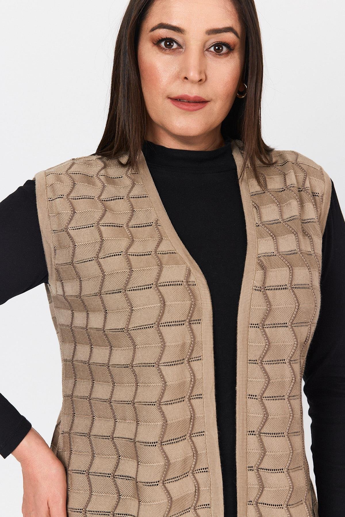 Women's Sandy Openwork Knitted VestVest