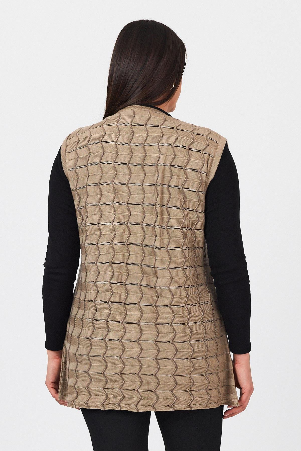 Women's Sandy Openwork Knitted VestVest