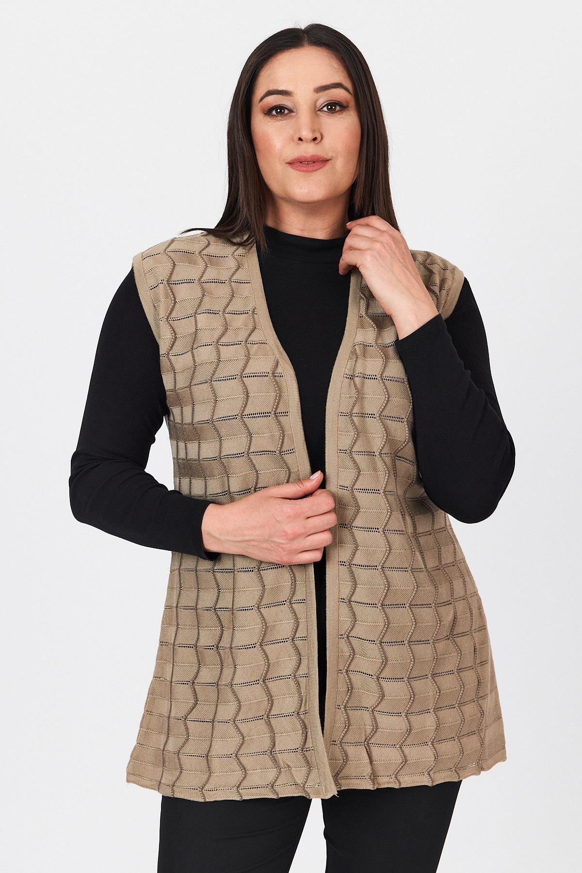 Women's Sandy Openwork Knitted VestVest