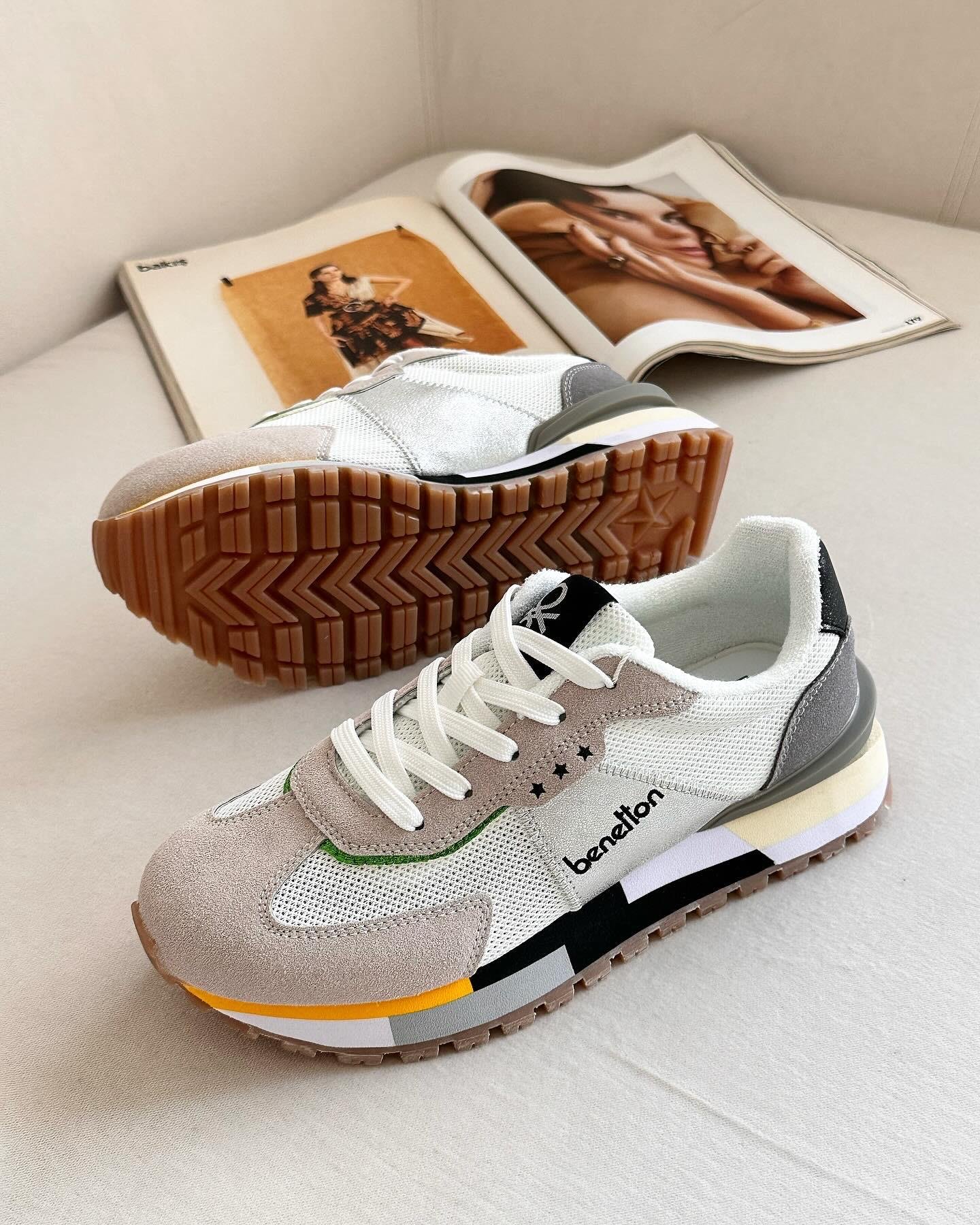 UNITED COLORS OF BENETTONSNEAKERBNT-10009 Benetton Kadın Sneaker - Beyaz & Gri