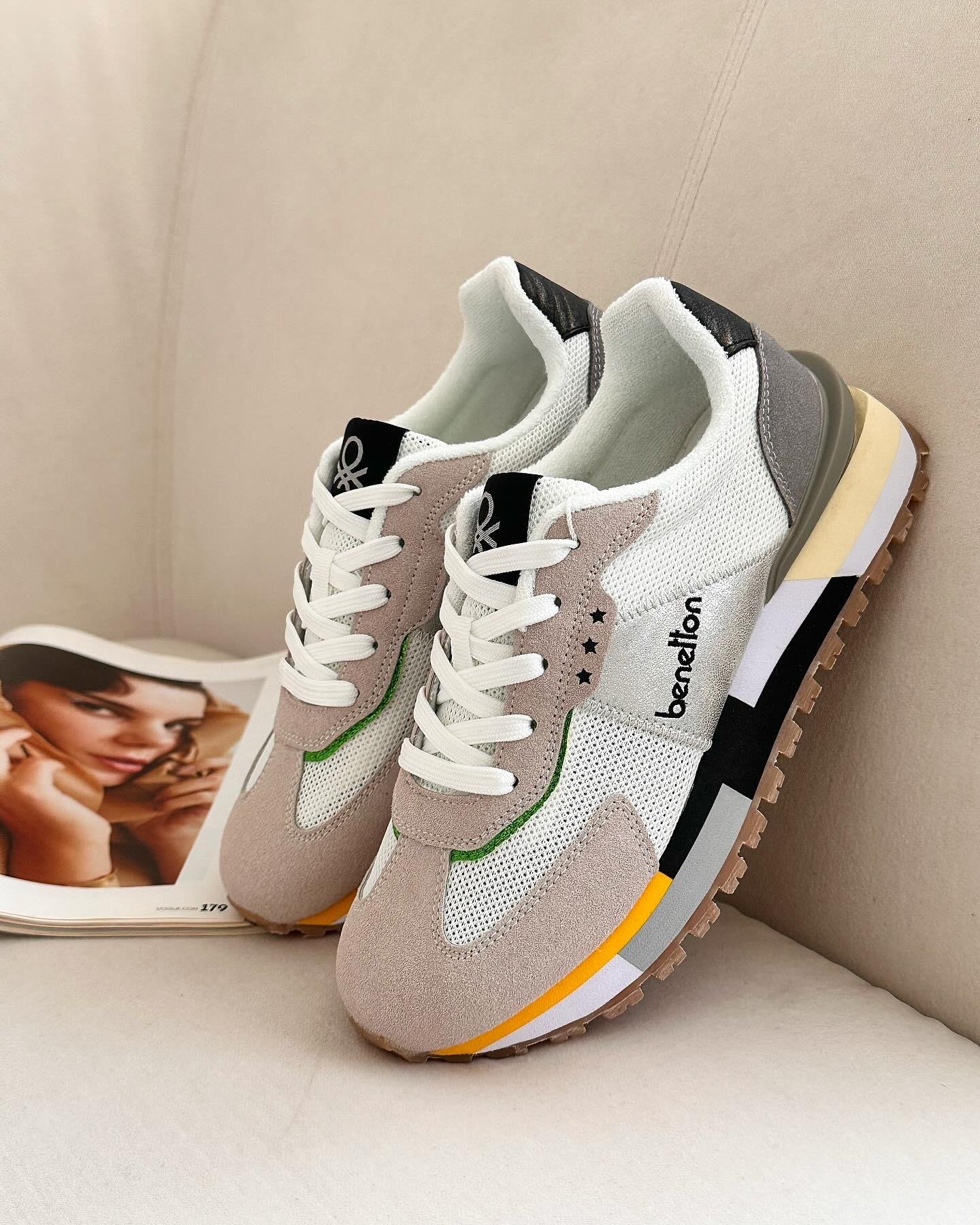 UNITED COLORS OF BENETTONSNEAKERBNT-10009 Benetton Kadın Sneaker - Beyaz & Gri