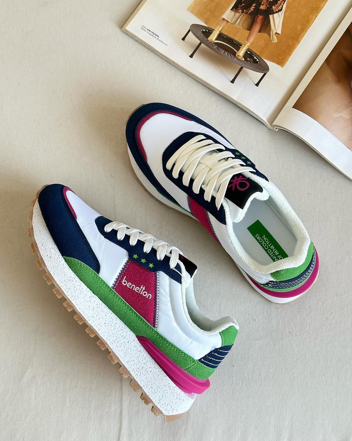 UNITED COLORS OF BENETTONSNEAKERBNT-10070 BEnetton Kadın Sneaker - Lacivert & Fuşya