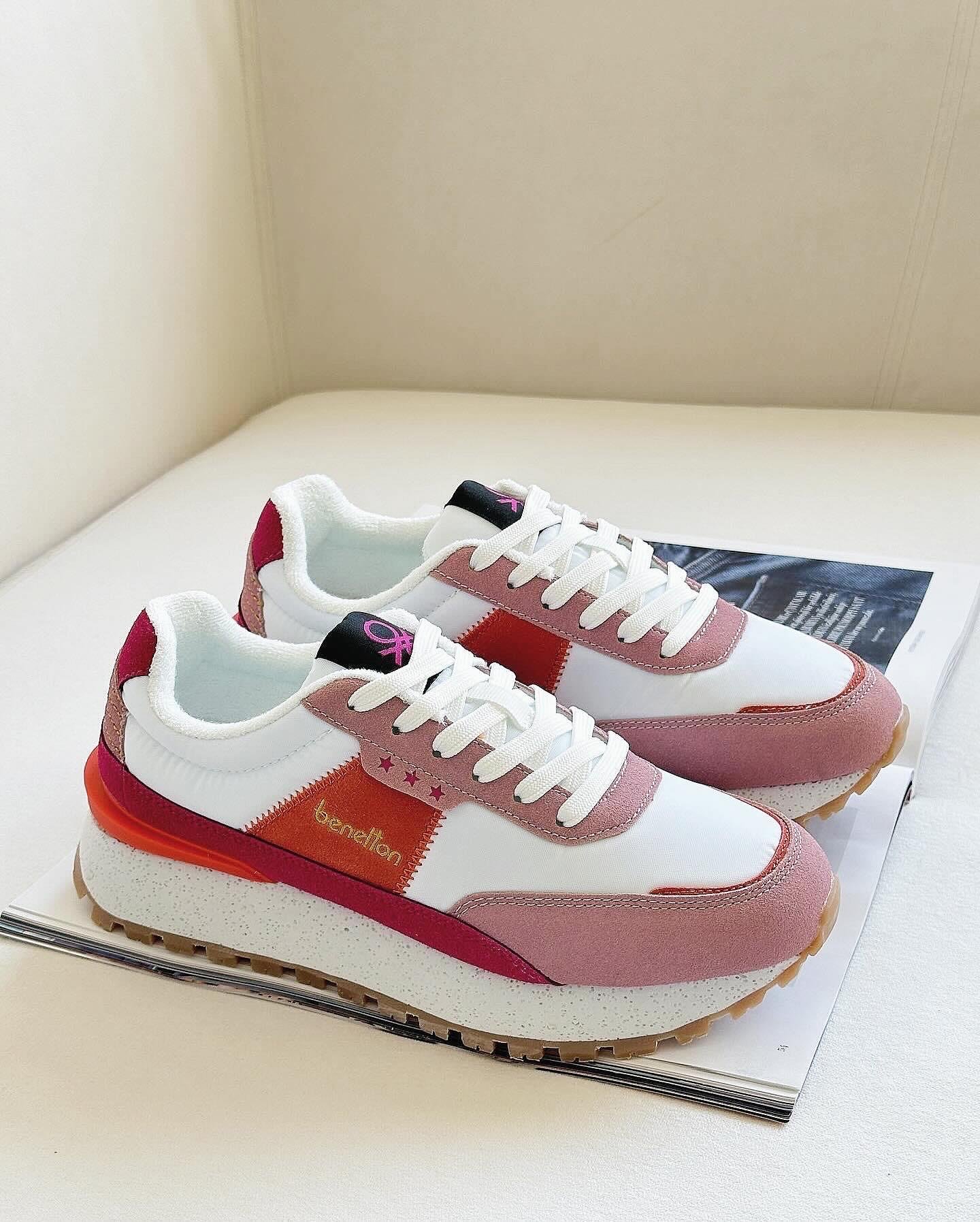 UNITED COLORS OF BENETTONSNEAKERBNT-10070 BEnetton Kadın Sneaker - Pudra & Beyaz