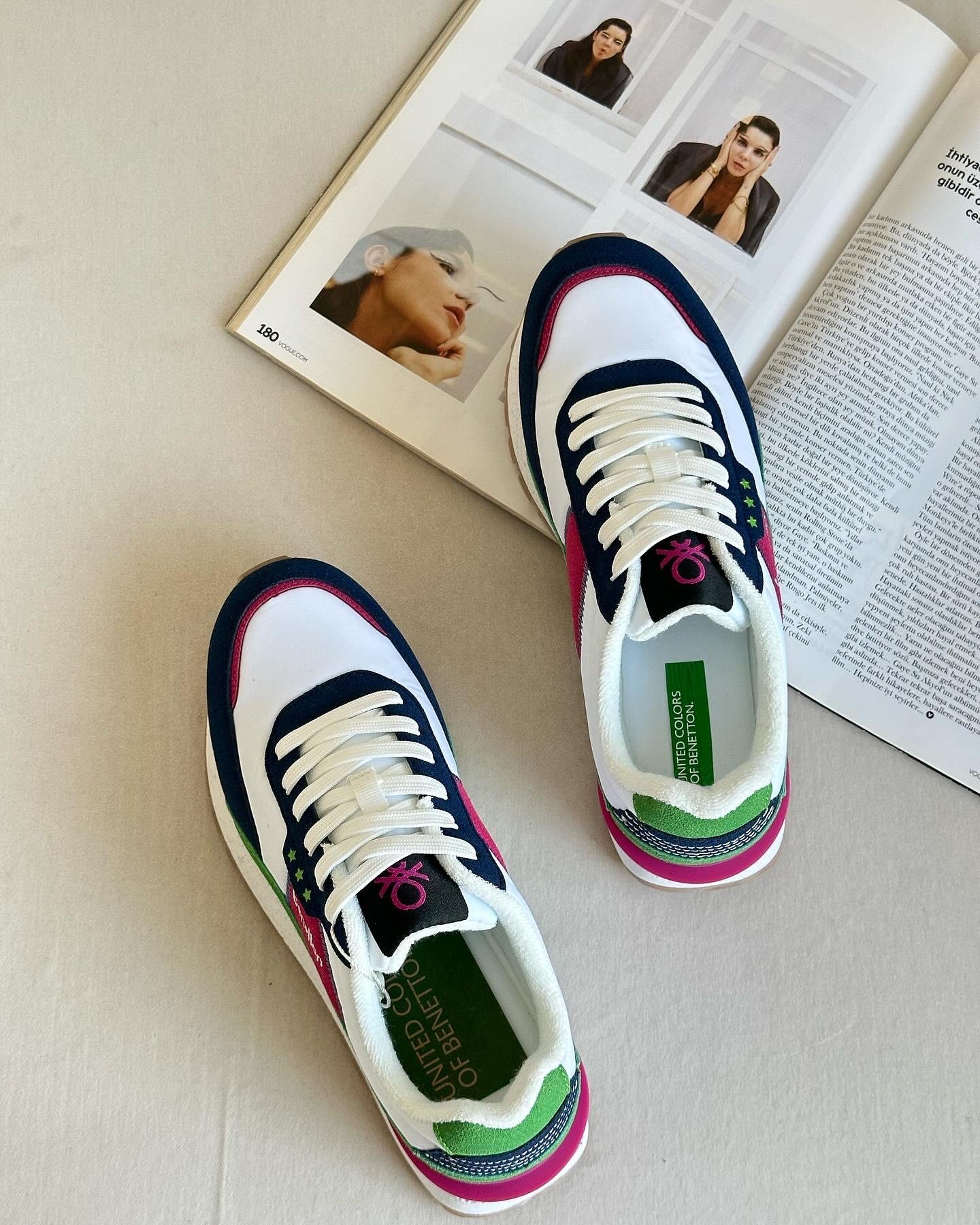 UNITED COLORS OF BENETTONSNEAKERBNT-10070 BEnetton Kadın Sneaker - Lacivert & Fuşya