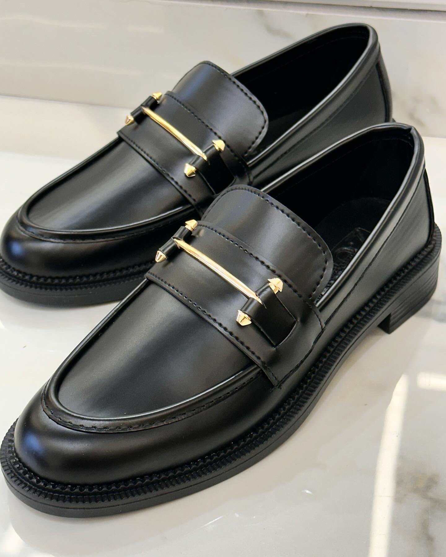 ZUUMMakosen & OxfordAlva Günlük Kadın Loafer Ayakkabı - Siyah Mat Rugan