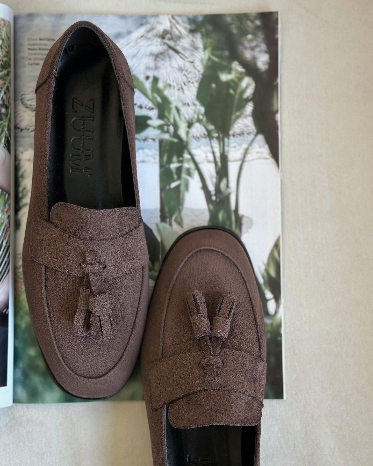 ZUUMMAKOSEN & OXFORDBera Püsküllü Günlük Kadın Loafer - Kahve Süet