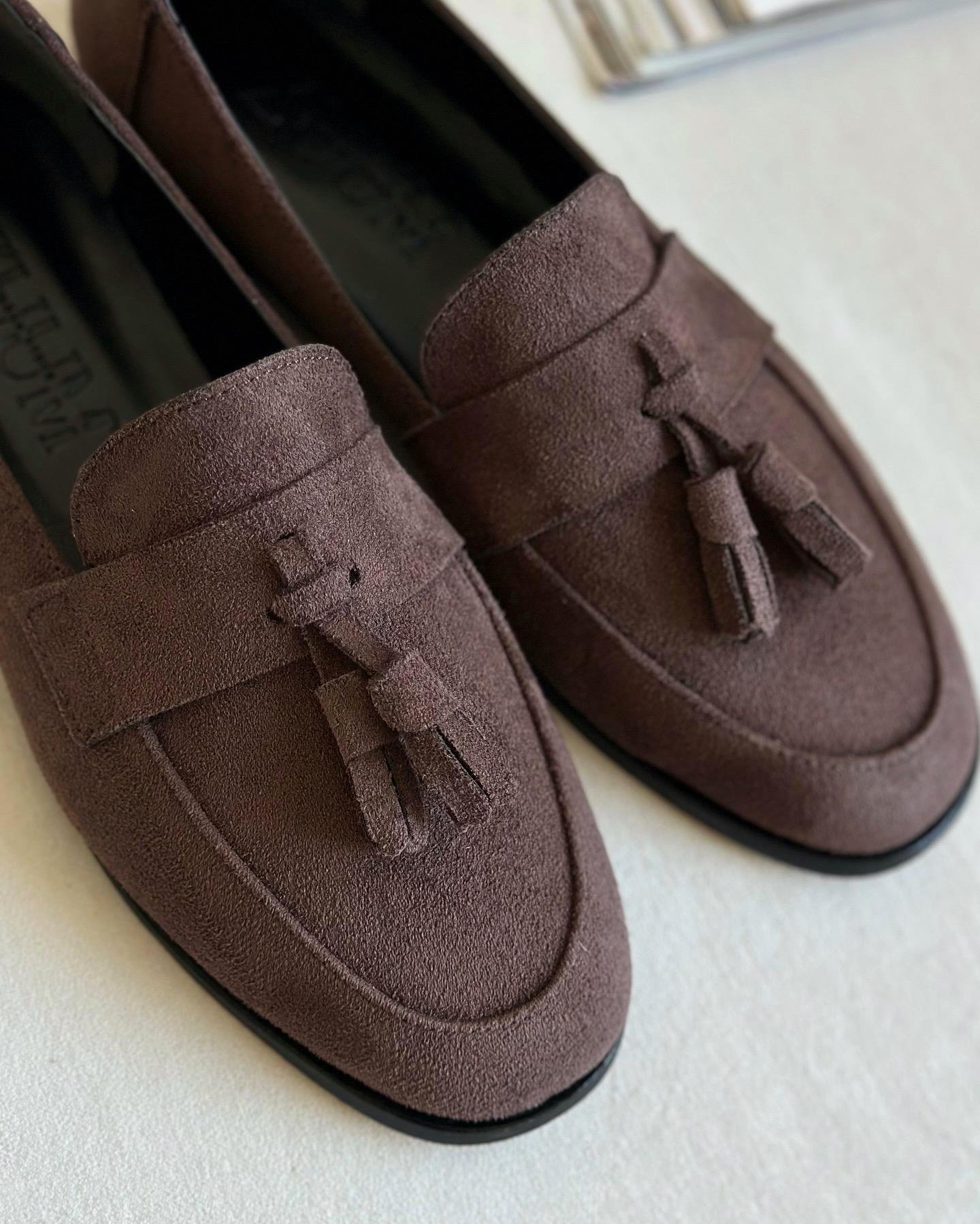 ZUUMMAKOSEN & OXFORDBera Püsküllü Günlük Kadın Loafer - Kahve Süet