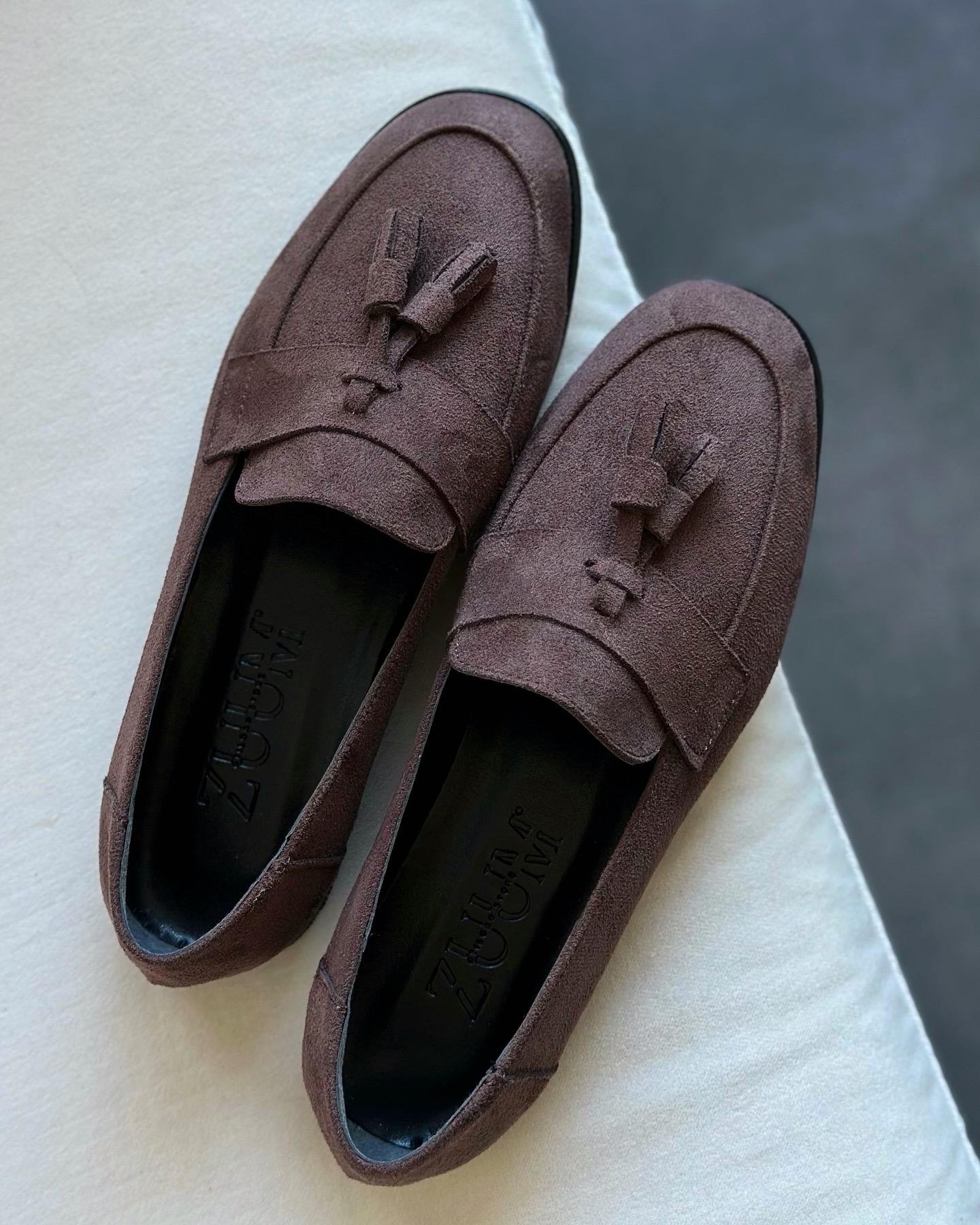 ZUUMMAKOSEN & OXFORDBera Püsküllü Günlük Kadın Loafer - Kahve Süet