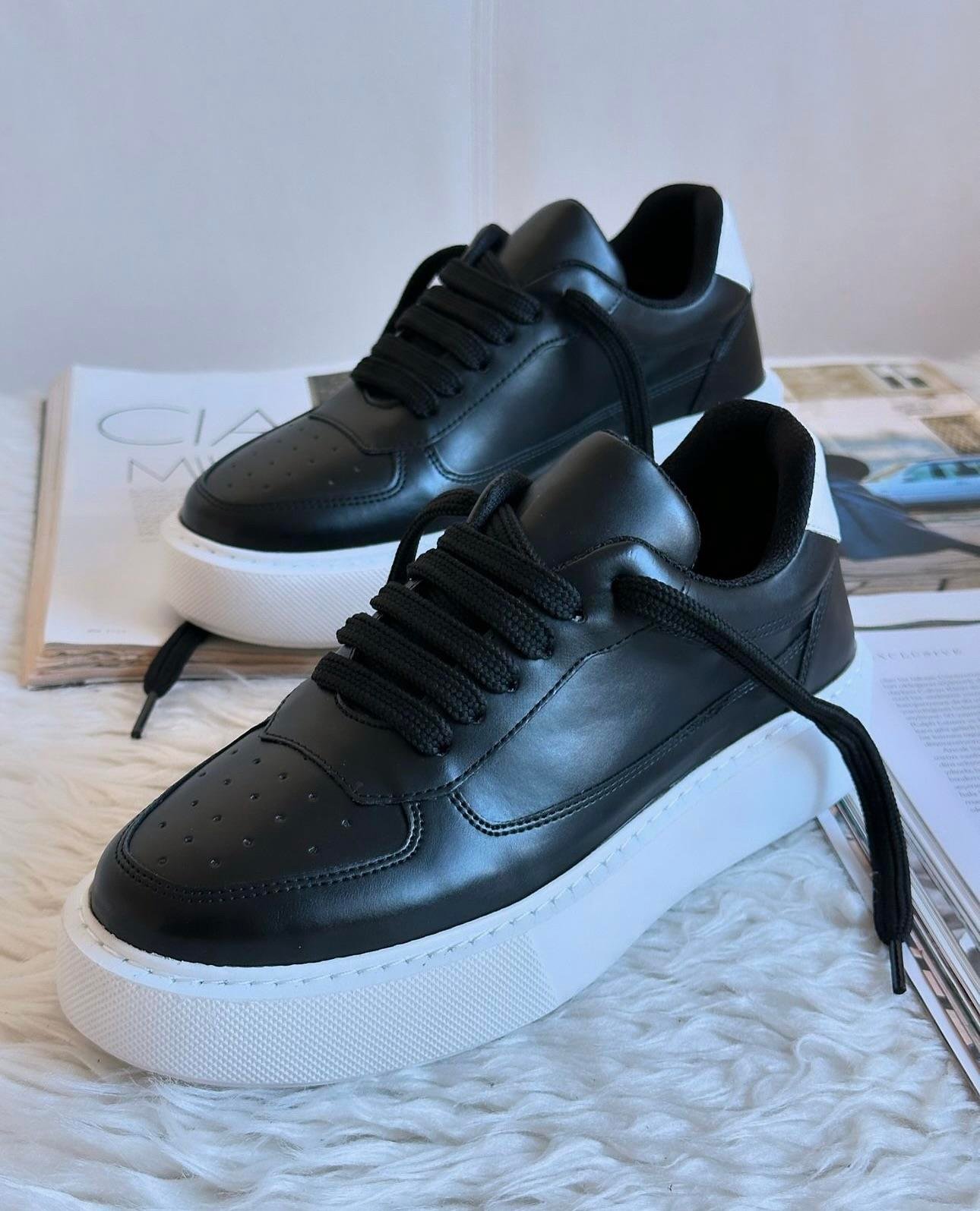 ZUUMSNEAKERColes Kadın Sneaker - Siyah Cilt & Beyaz