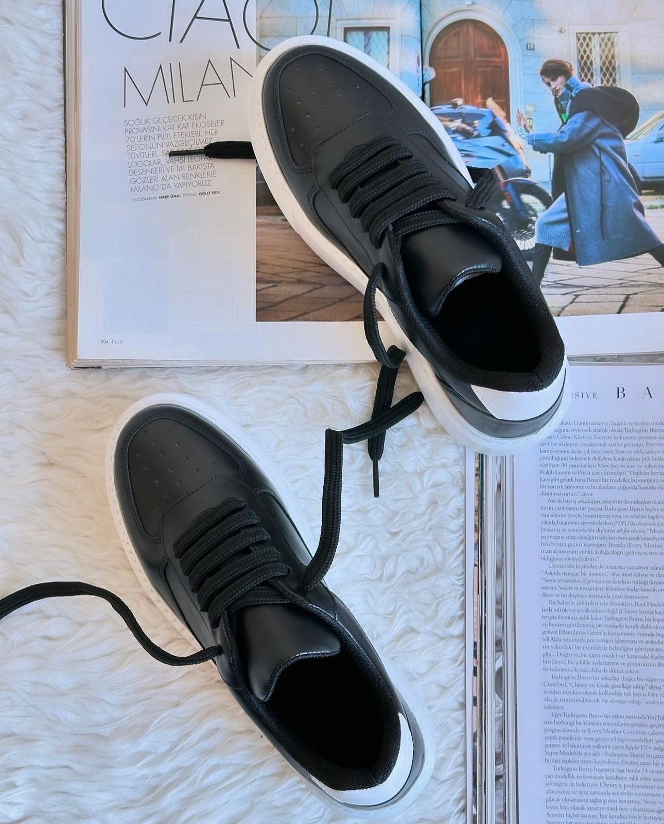ZUUMSNEAKERColes Kadın Sneaker - Siyah Cilt & Beyaz