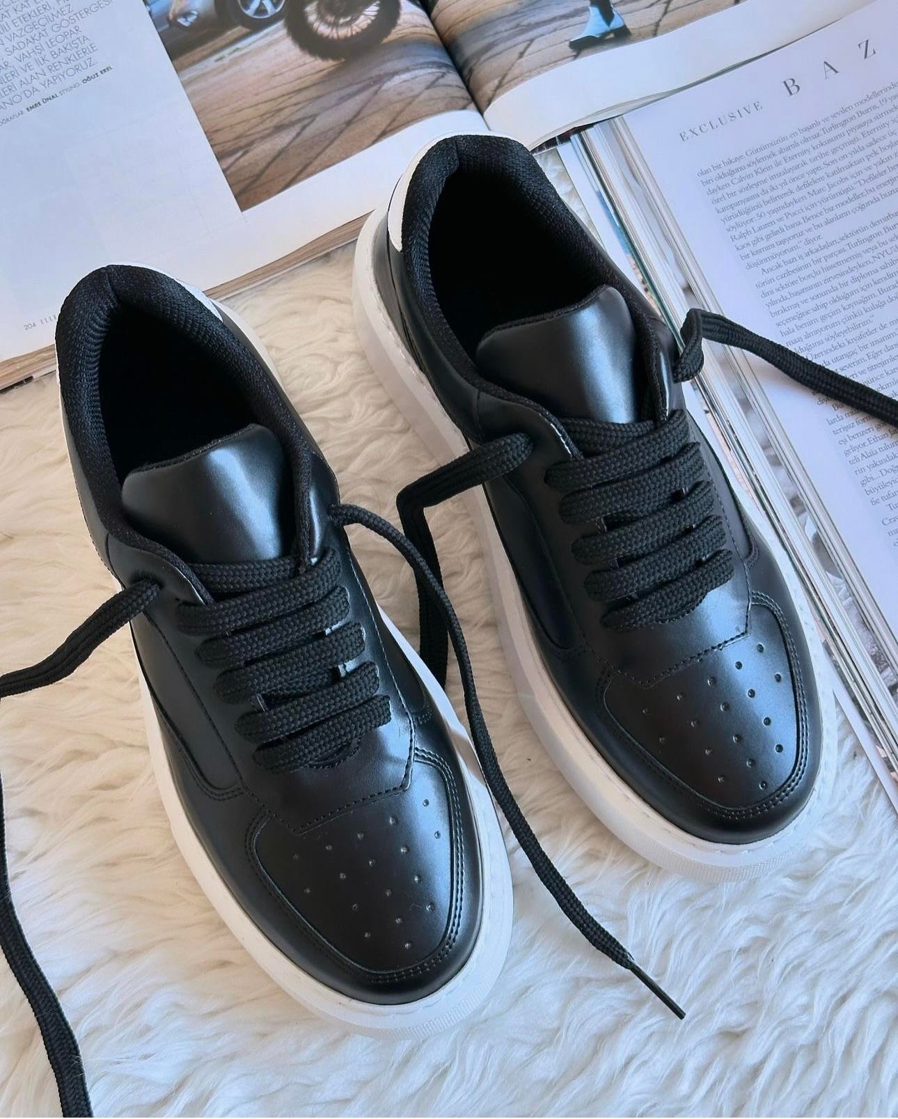 ZUUMSNEAKERColes Kadın Sneaker - Siyah Cilt & Beyaz