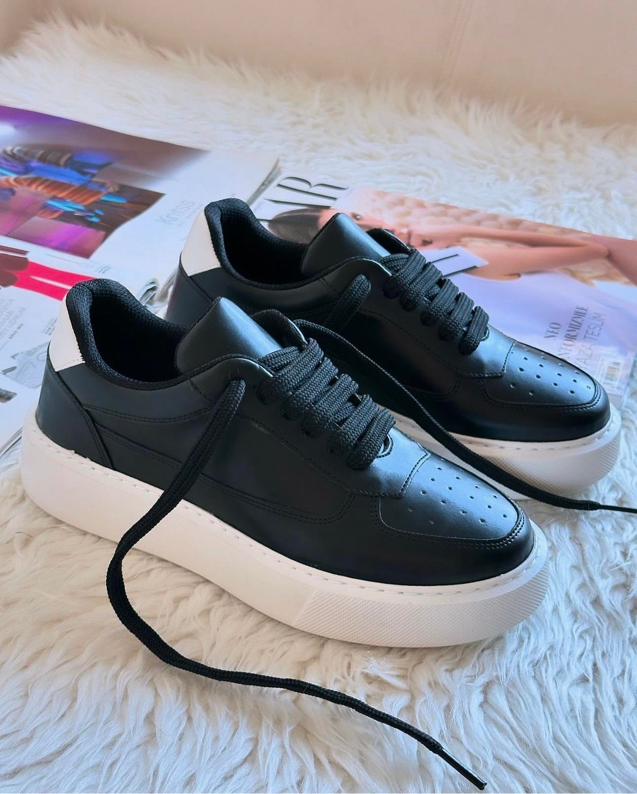 ZUUMSNEAKERColes Kadın Sneaker - Siyah Cilt & Beyaz