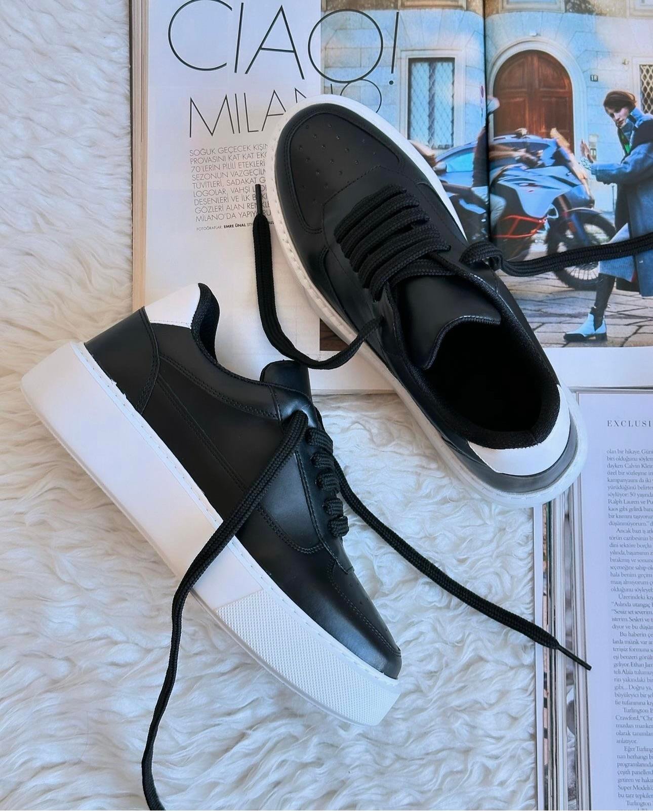 ZUUMSNEAKERColes Kadın Sneaker - Siyah Cilt & Beyaz