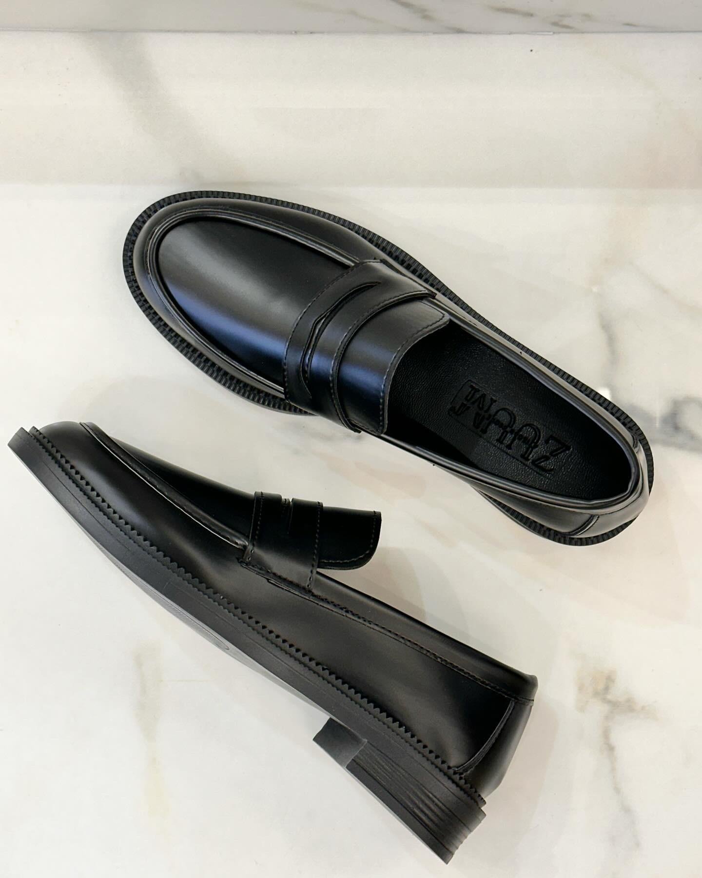 ZUUMMakosen & OxfordCoras Günlük Kadın Loafer Ayakkabı - Siyah Mat Rugan