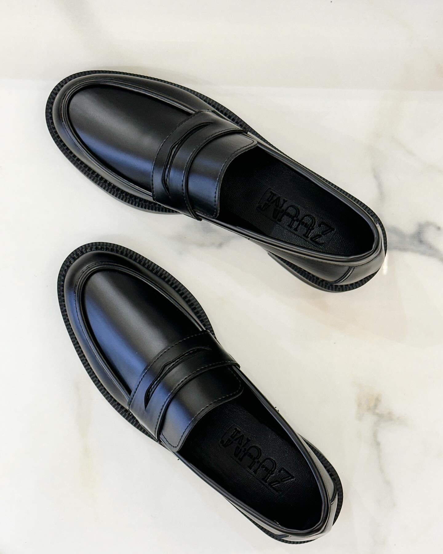 ZUUMMakosen & OxfordCoras Günlük Kadın Loafer Ayakkabı - Siyah Mat Rugan