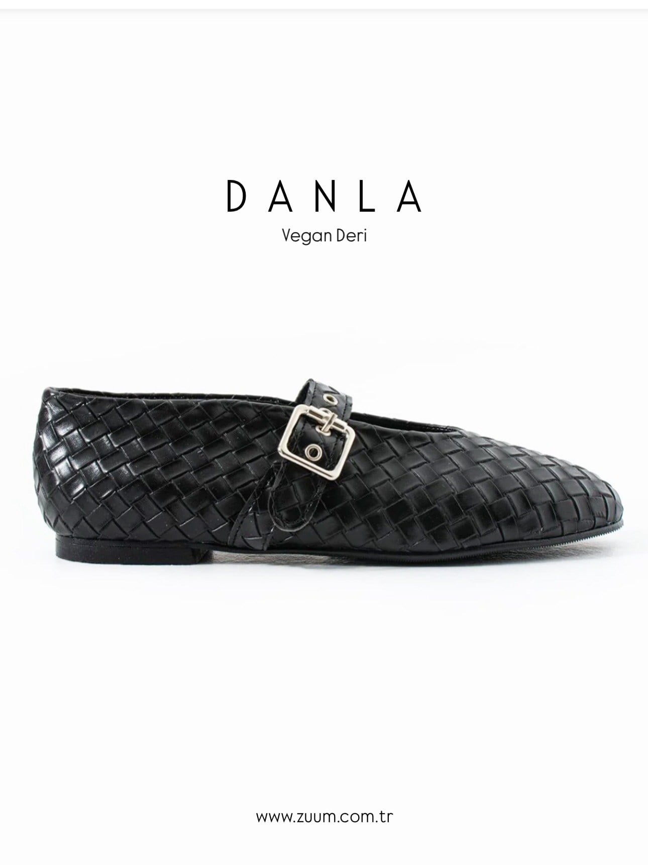 ZUUMBABET & LOAFERDanla Günlük Kadın Babet - Siyah Örgü