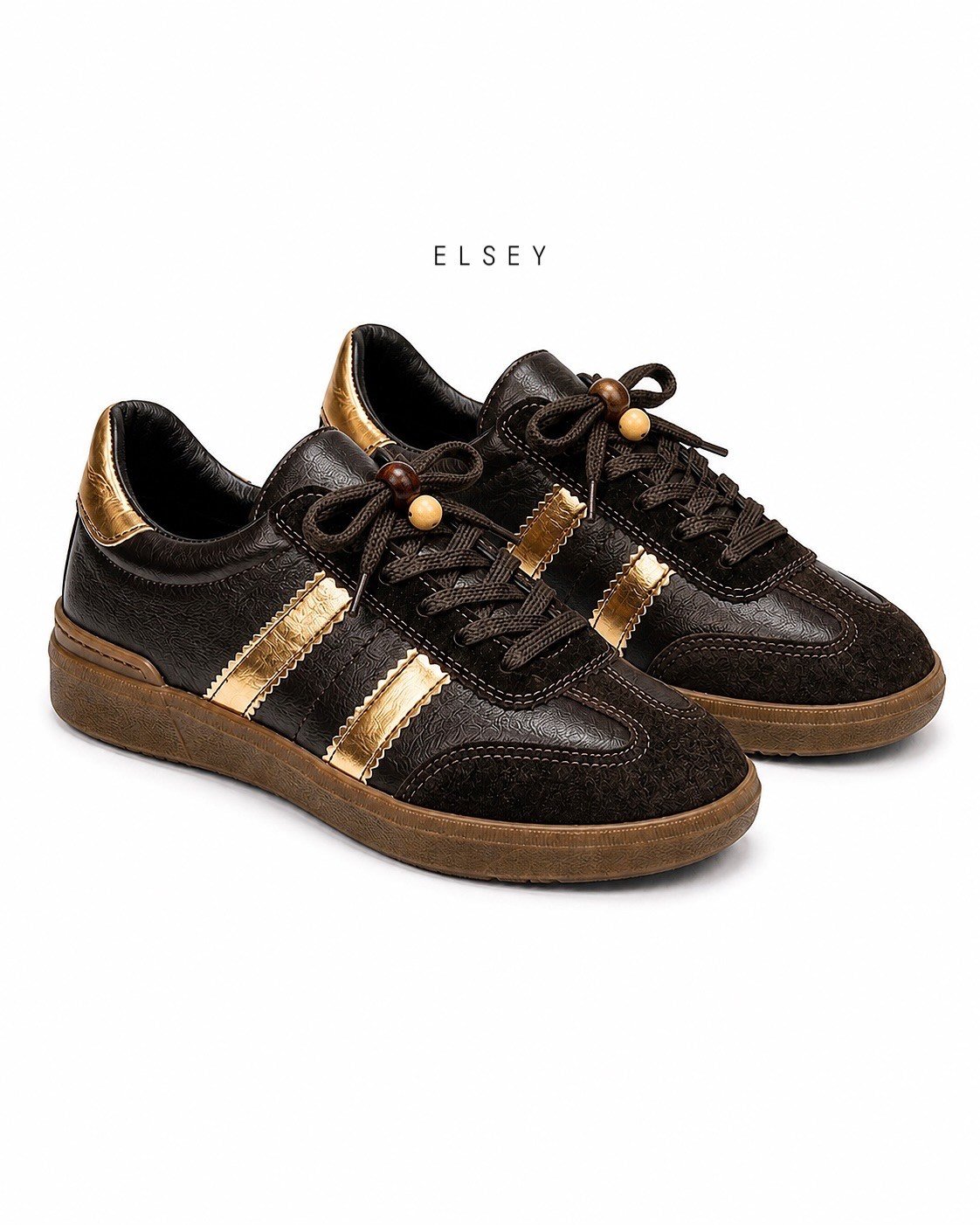 ZUUMSNEAKERElsey % 100 Hakiki Deri Kadın Sneaker - Kahve Deri