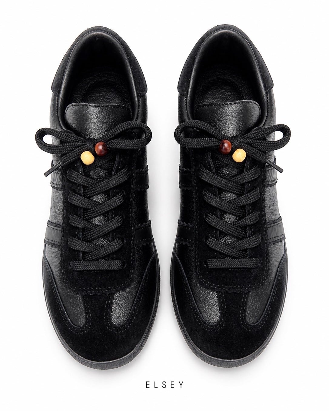 ZUUMSNEAKERElsey % 100 Hakiki Deri Kadın Sneaker - Siyah Deri