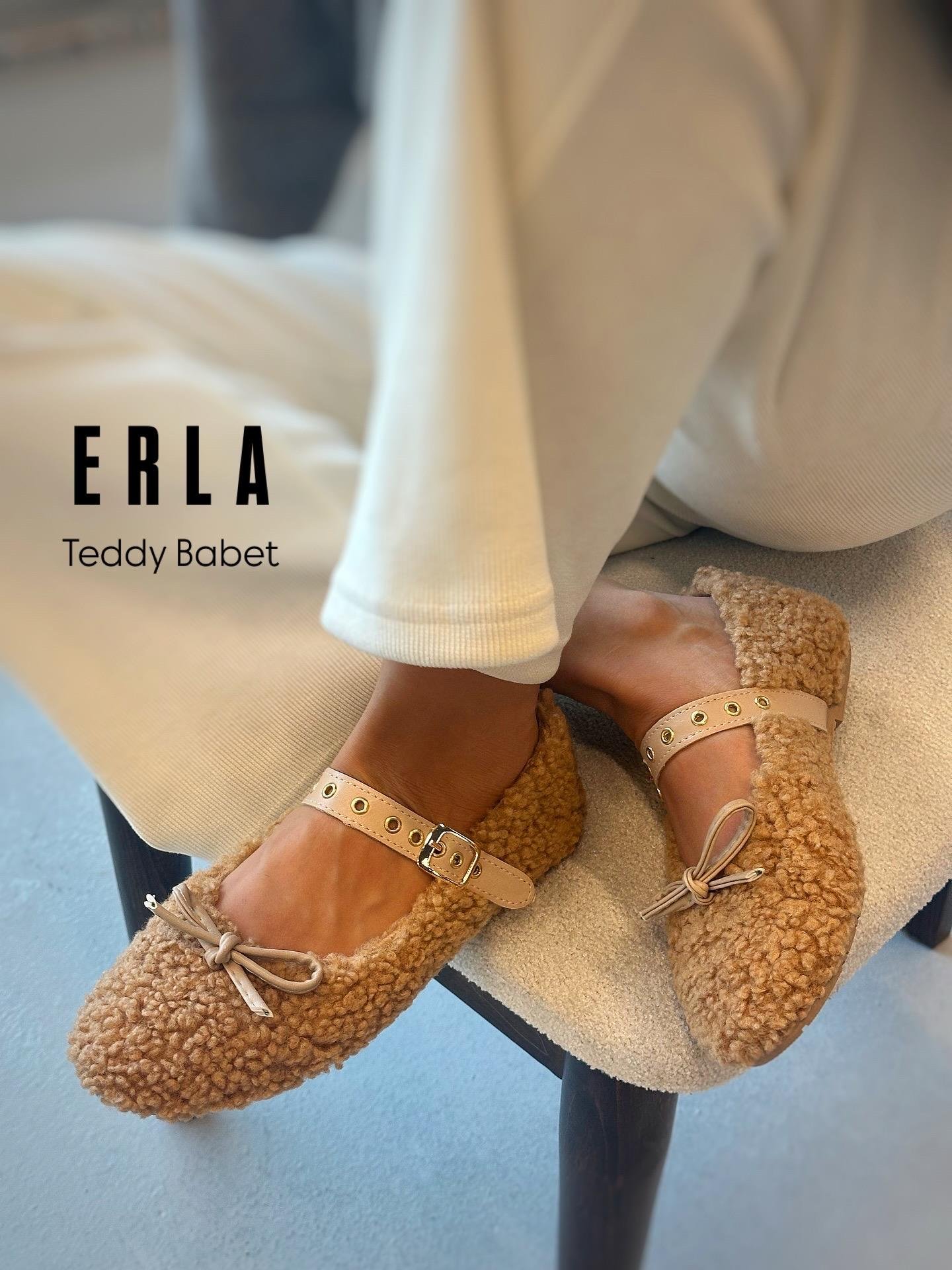 ZUUMBABET & ESPADRİLErla Mary Jane Kadın Balerin Babet - Nude Kıvırcık