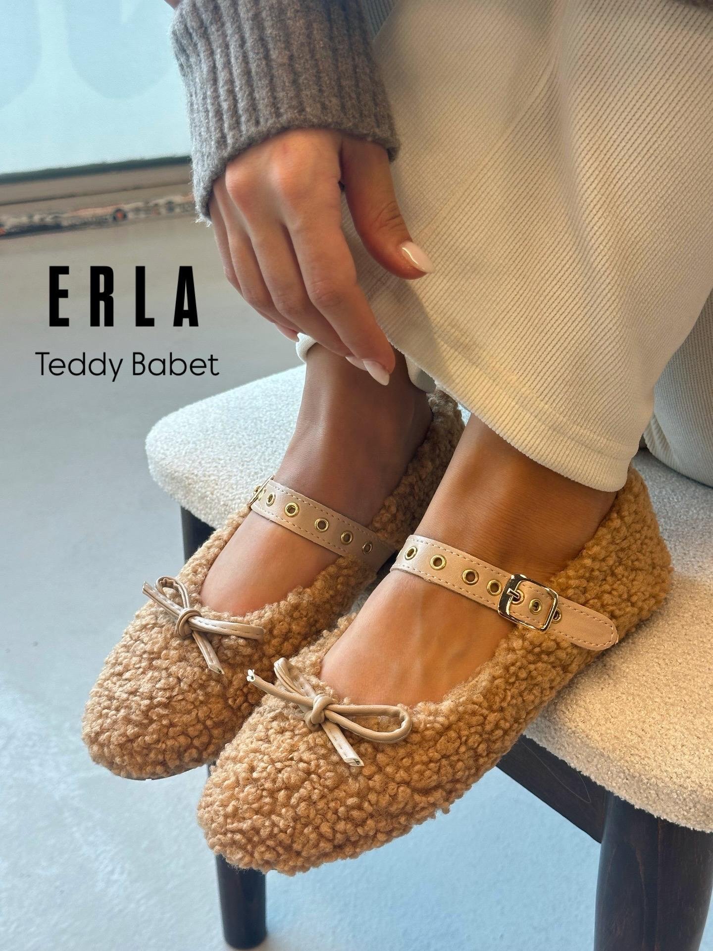 ZUUMBABET & ESPADRİLErla Mary Jane Kadın Balerin Babet - Nude Kıvırcık