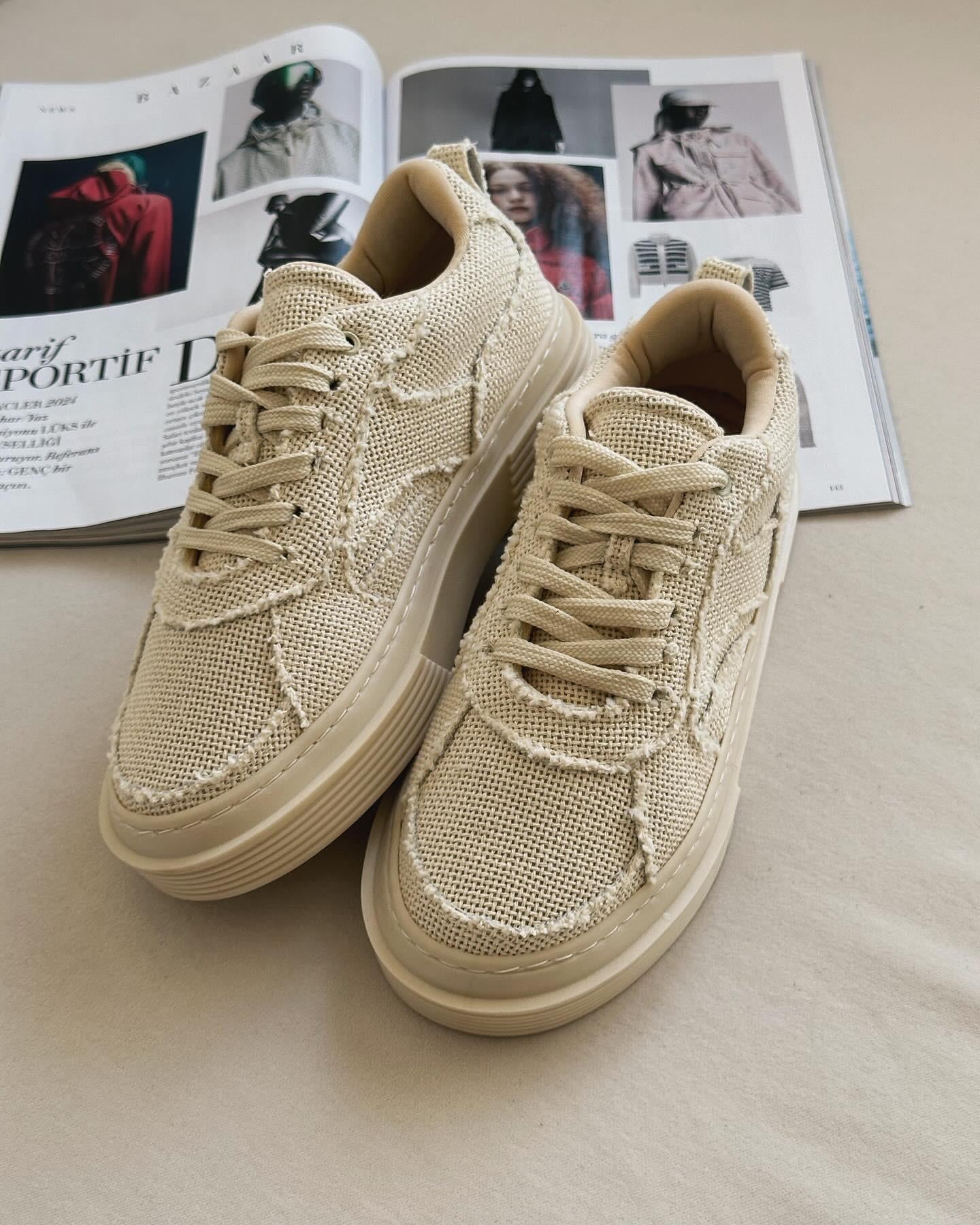 ZUUMSNEAKERFond Ortopedik Pedli Kadın Spor Ayakkabı - Hasır