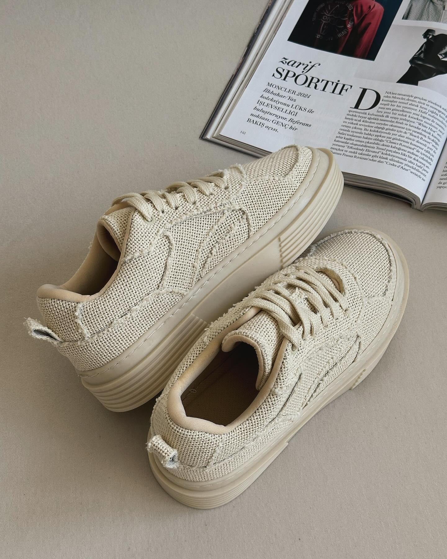 ZUUMSNEAKERFond Ortopedik Pedli Kadın Spor Ayakkabı - Hasır