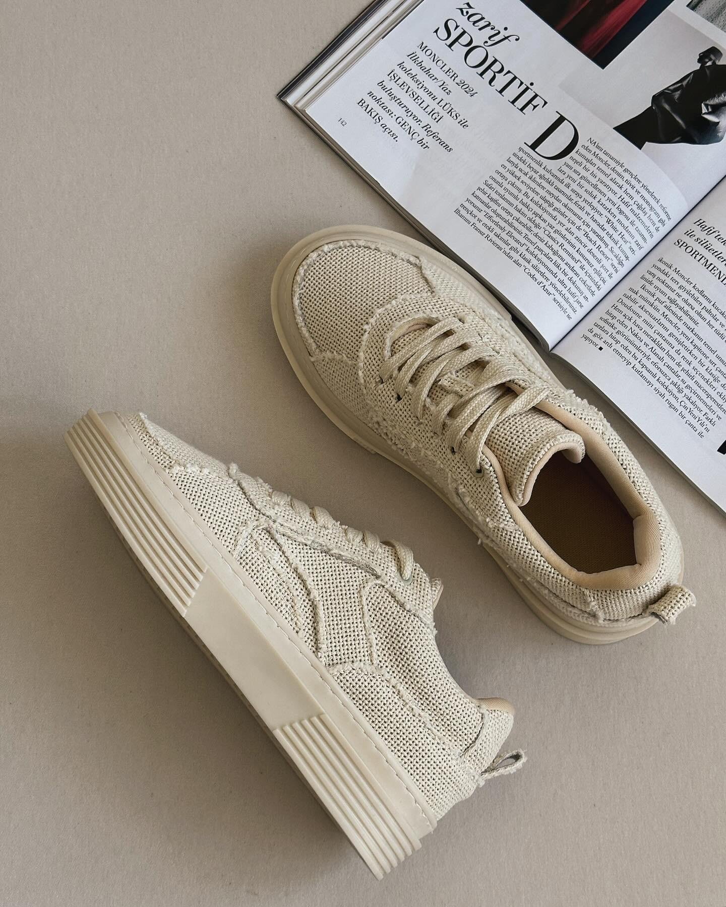 ZUUMSNEAKERFond Ortopedik Pedli Kadın Spor Ayakkabı - Hasır