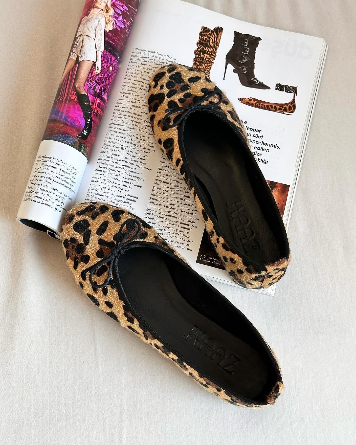 ZUUMBABET & ESPADRİLHobby Kadın Balerin Babet - Leopar