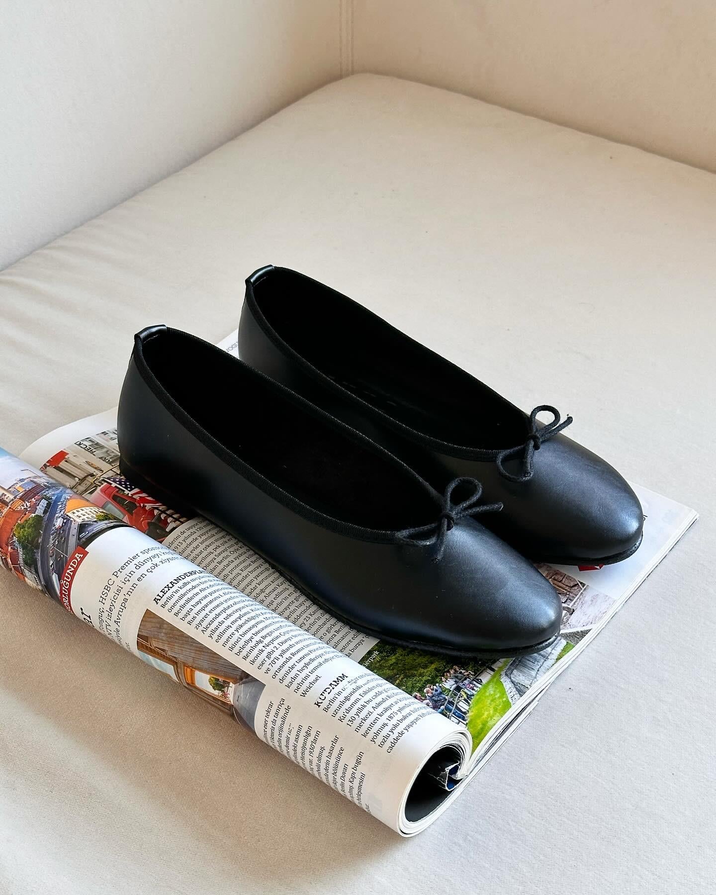 ZUUMBABET & ESPADRİLHobby Kadın Balerin Babet - Siyah Cilt