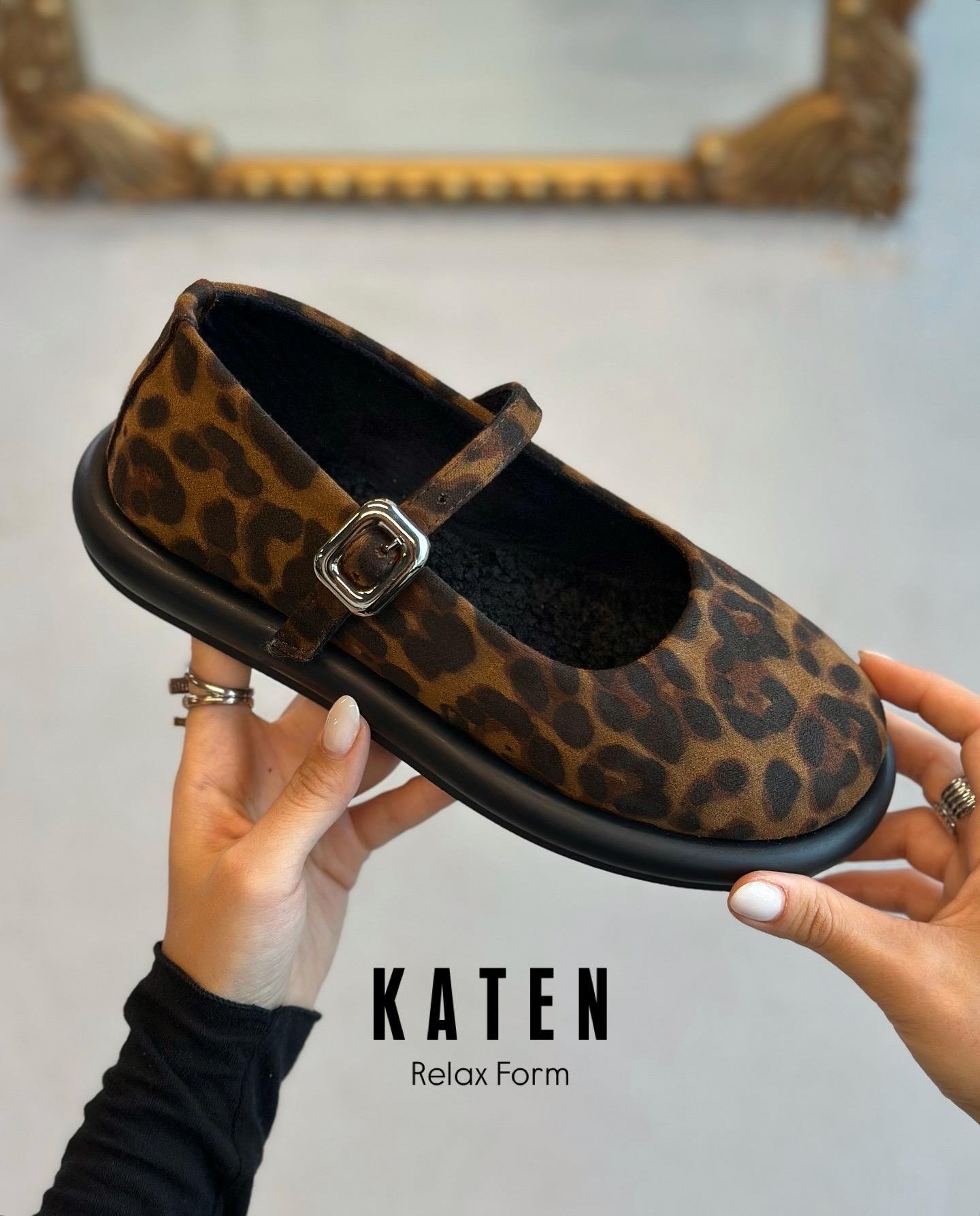 ZUUMMakosen & OxfordKaten Günlük Mary Jane Kadın Ayakkabı - Leopar