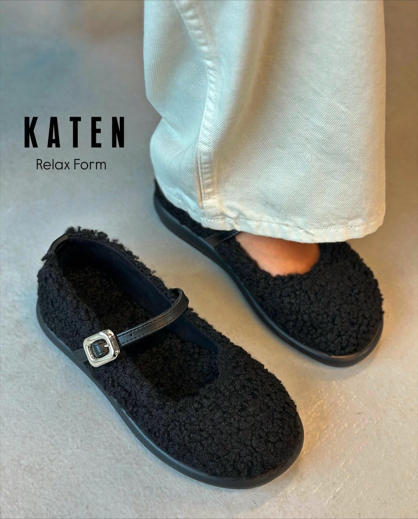 ZUUMMakosen & OxfordKaten Günlük Mary Jane Kadın Ayakkabı - Siyah Kıvırcık