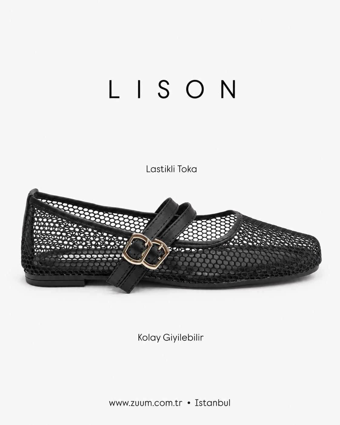 ZUUMBABET & LOAFERLison File Kadın Babet - Siyah