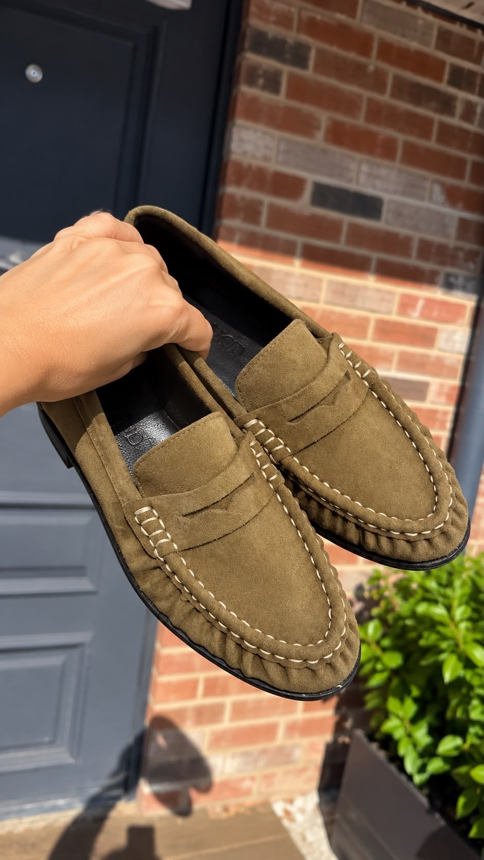 ZUUMBABET & LOAFERLova % 100 Hakiki Deri/Süet El Dikişli Kadın Loafer - Camel Süet
