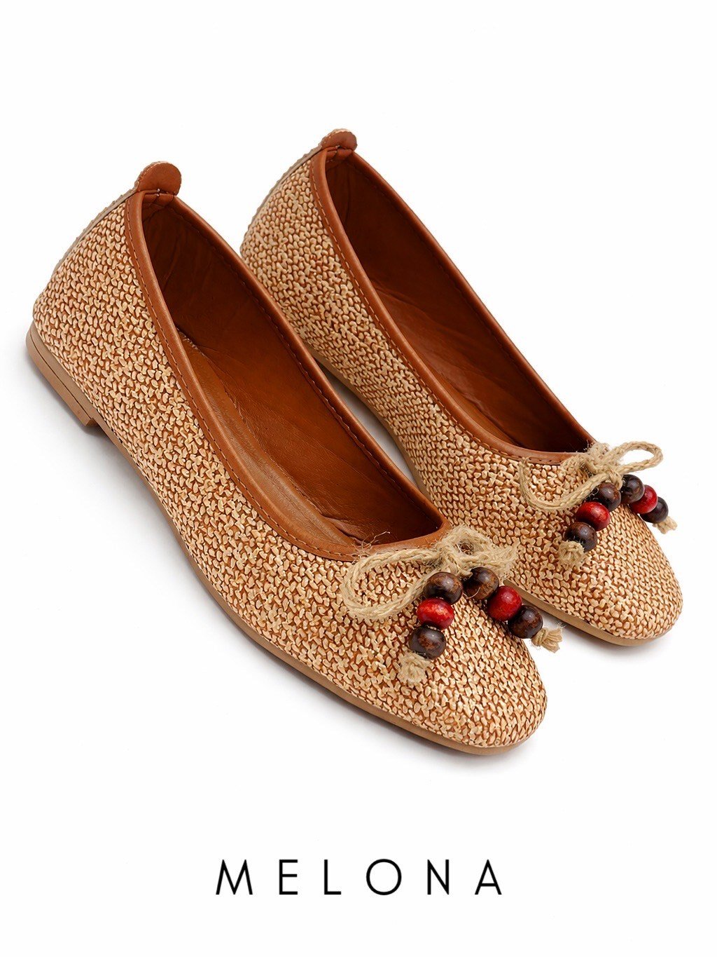 ZUUMBABET & LOAFERMelona Kadın Babet - Taba Hasır