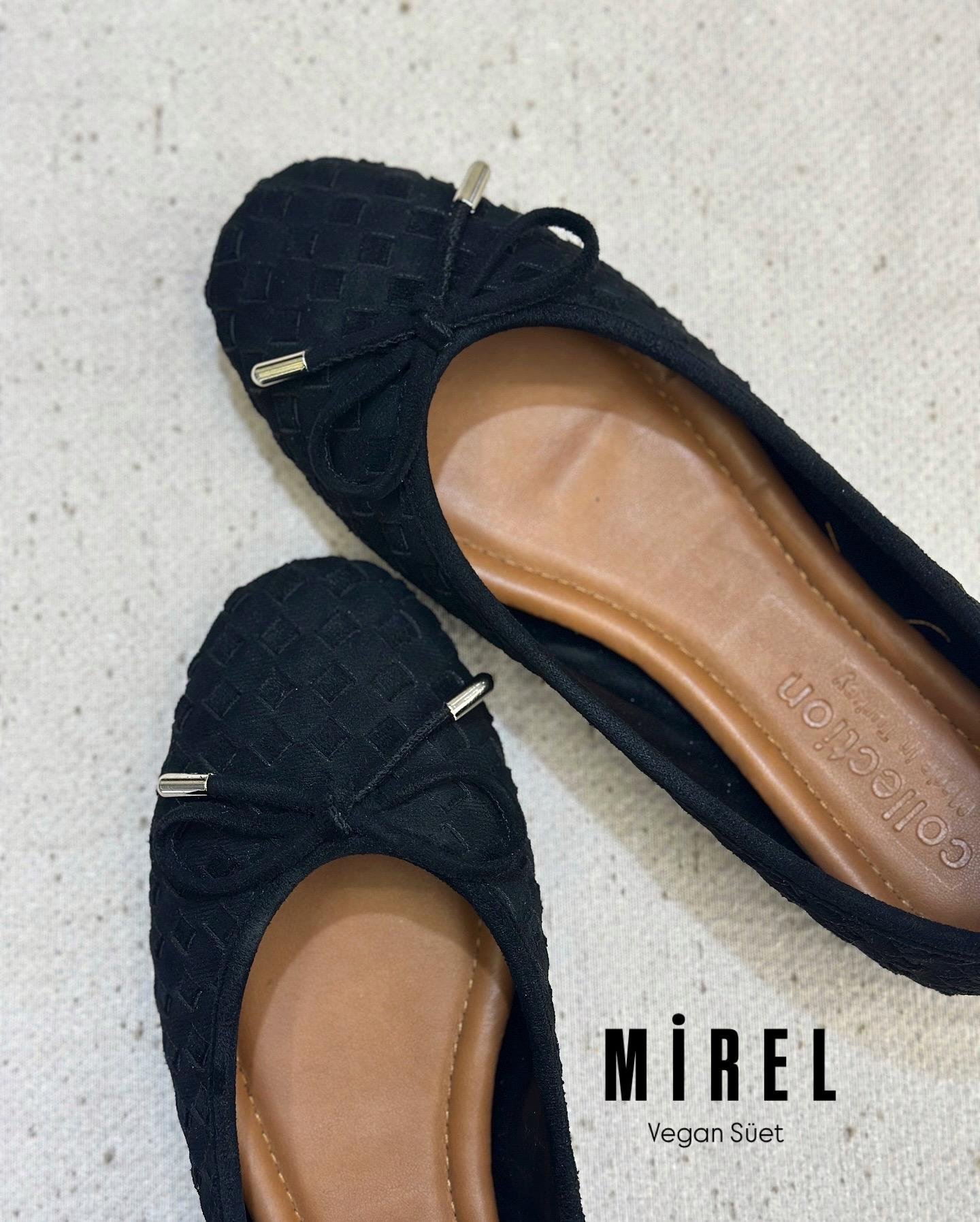 ZUUMBABET & ESPADRİLMirel Günlük Kadın Babet - Siyah Süet