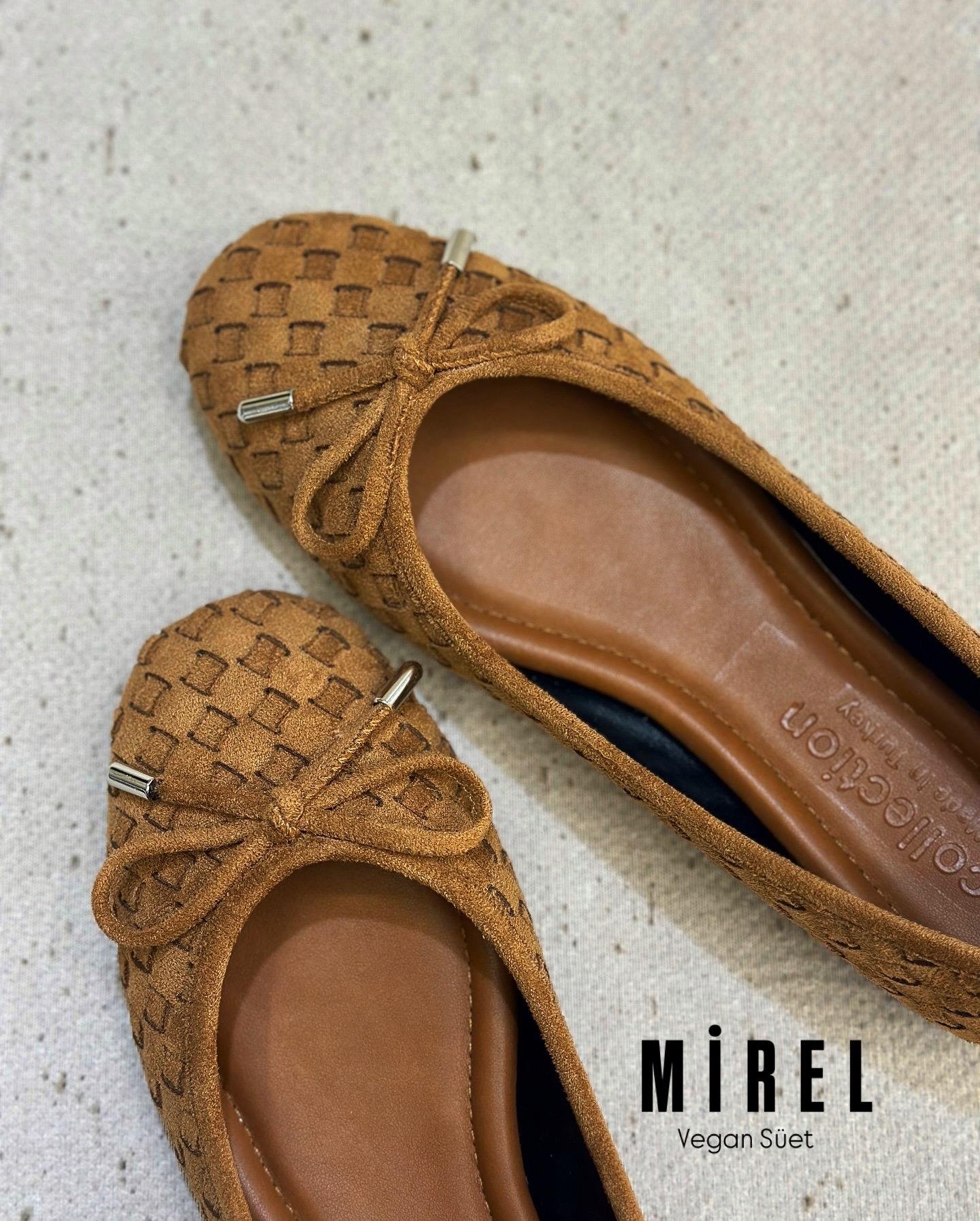 ZUUMBABET & ESPADRİLMirel Günlük Kadın Babet - Taba Süet