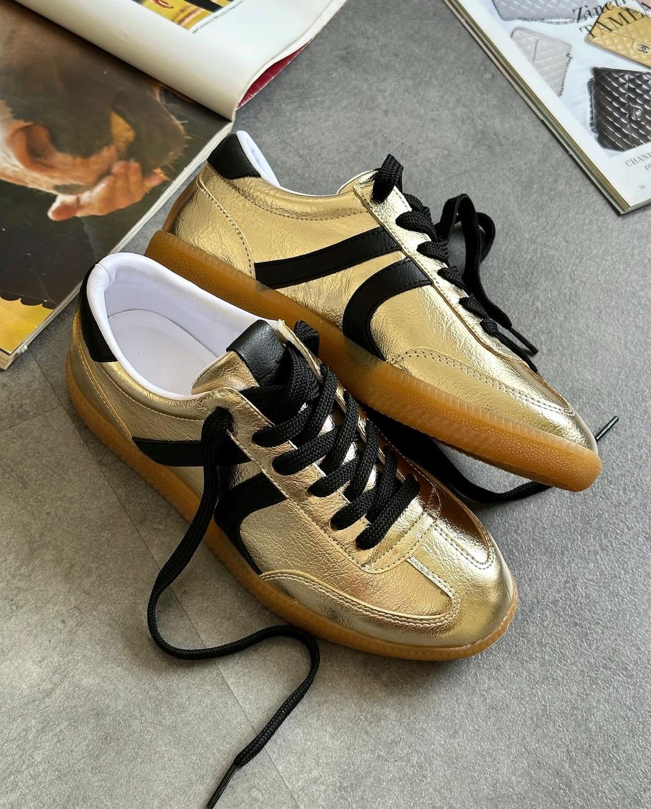 ZUUMSNEAKEROdin Kadın Sneaker - Altın & Siyah