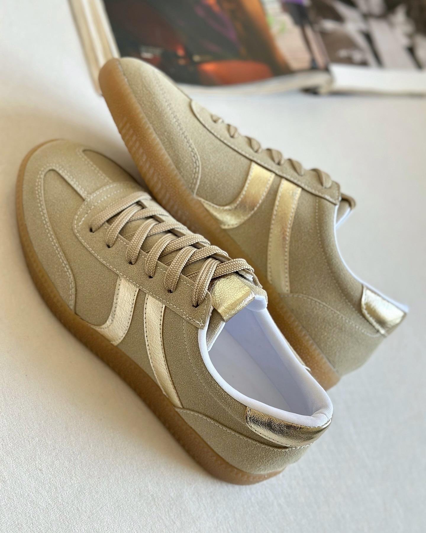 ZUUMSNEAKEROdin Kadın Sneaker - Bej & Altın