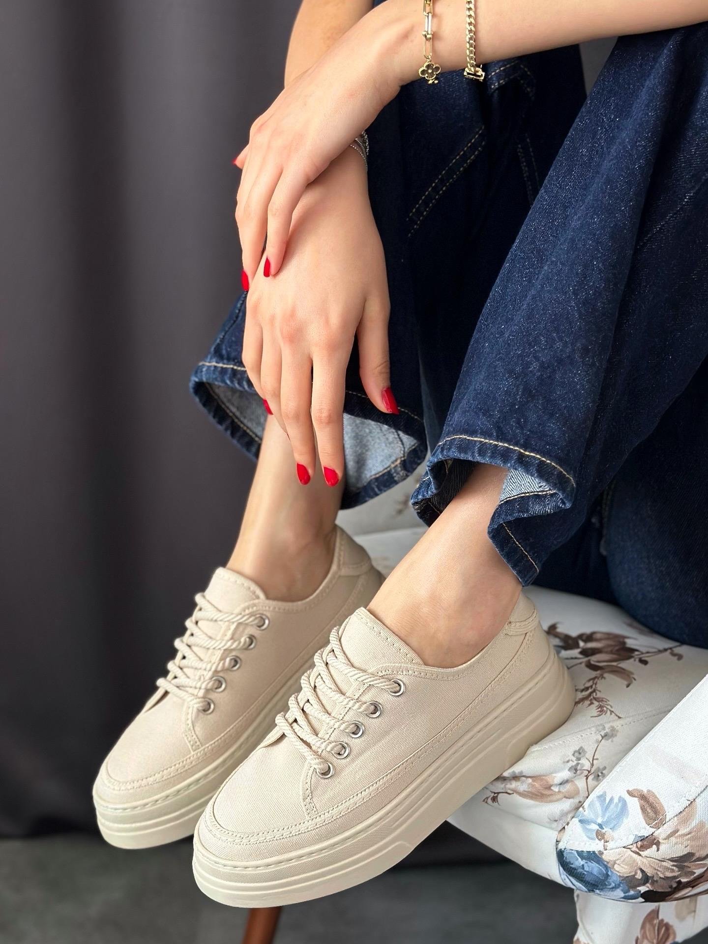 ZUUMSNEAKERPablo Günlük Kadın Sneaker - Bej
