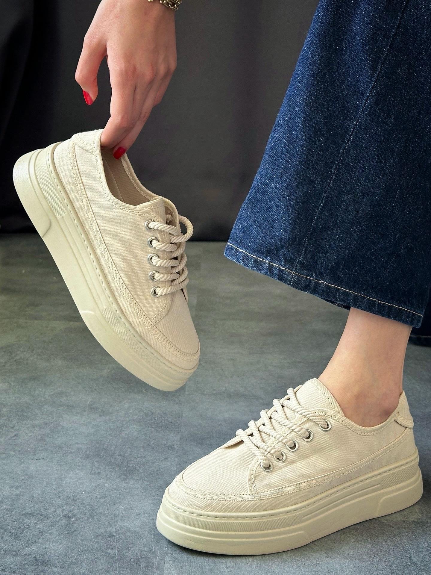 ZUUMSNEAKERPablo Günlük Kadın Sneaker - Bej
