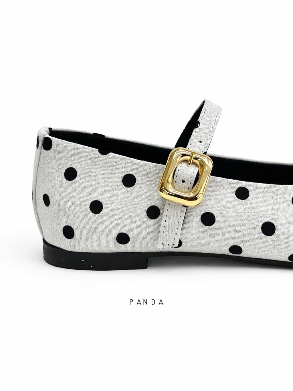 ZUUMBABET & LOAFERPanda Puantiyeli Mary Jane Style - Beyaz